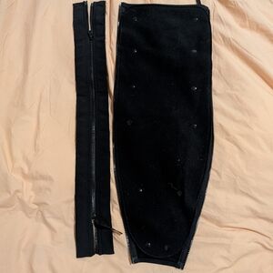 Black Zippered Bag Insert / Organizer Panel